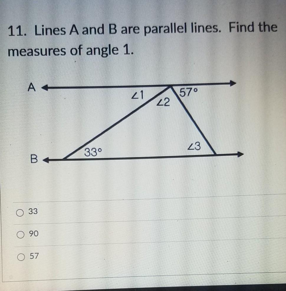 Lines A And B Are Parallel Lines Find The Measures Of Angle 1