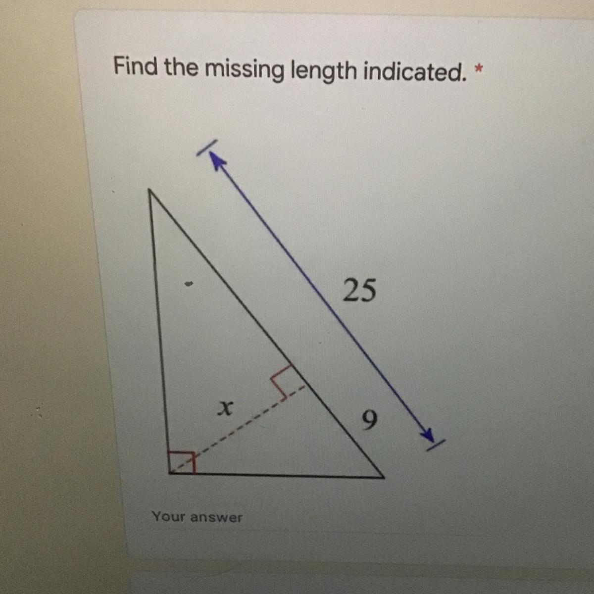 Find The Missing Length Indicated. Your Answer
