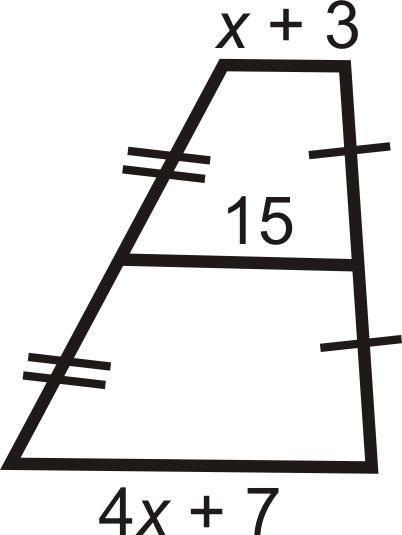 Find X:A)3B)2.5C)4D)7.5