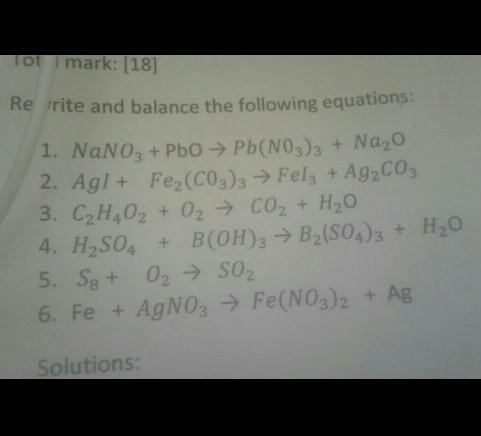 Can You Help Me With Balancing Equations