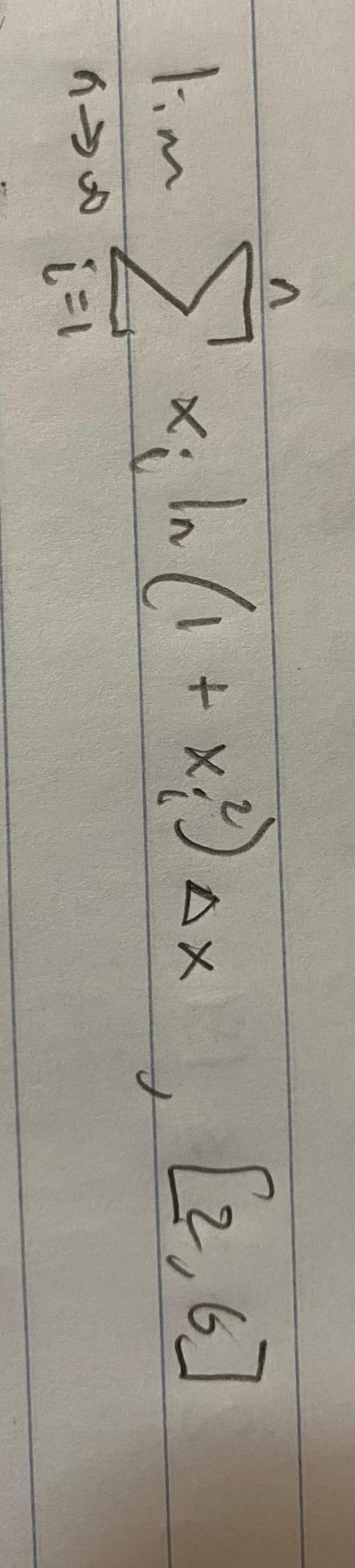 How Do I Turn This Limit Into A Definite Integral? Could You Go Step By Step Please(The Xi's Are "x Sub