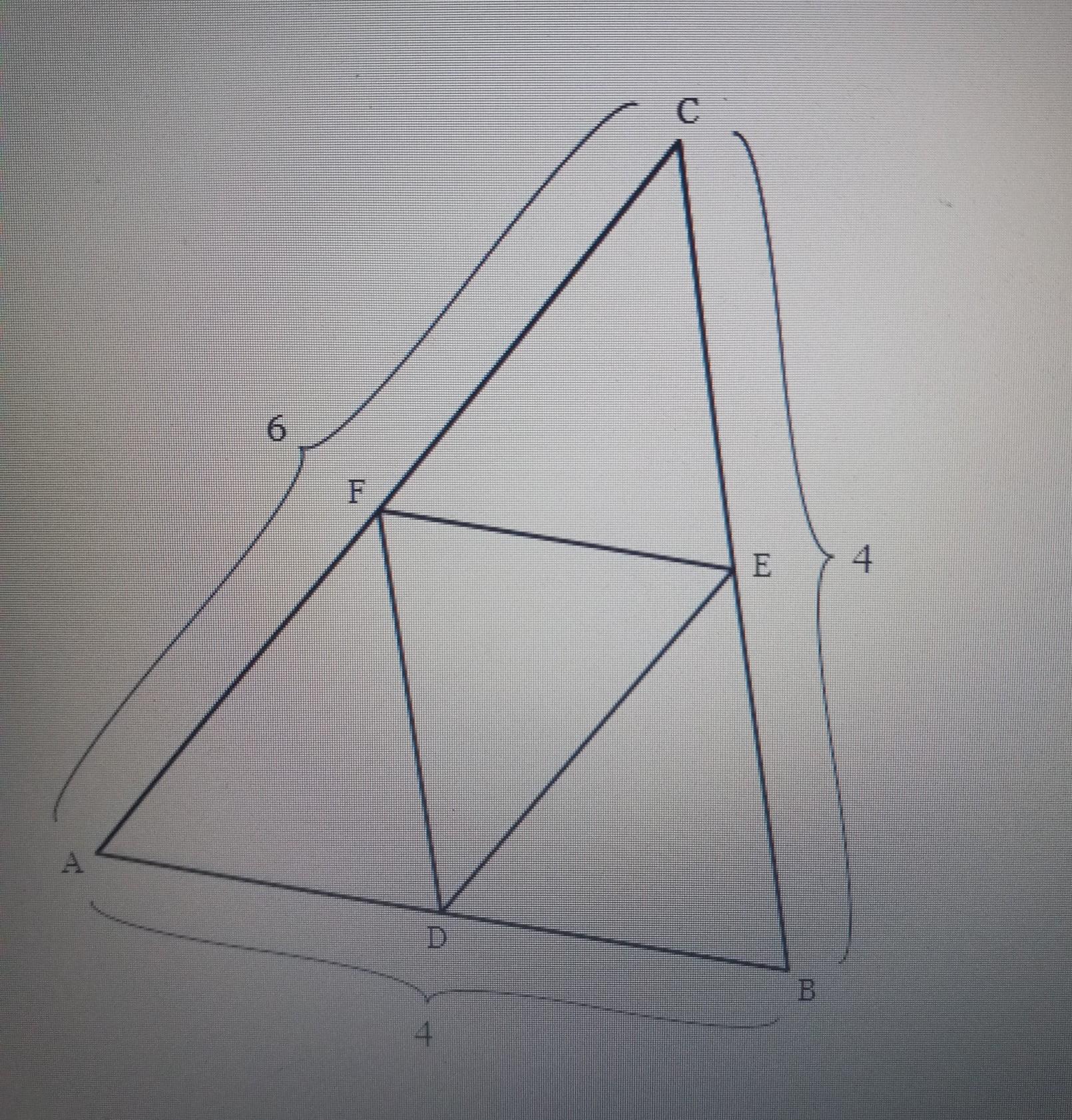 Triangle DEF Is Formed By Connecting The Midpoints Of The Side Of Triangle ABC. The Lengths Of The Sides