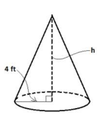 Question 8 (1 Point)A Cone Has A Radius Of 4 Feet On Its Base. The Approximate Volume Of The Cone Is
