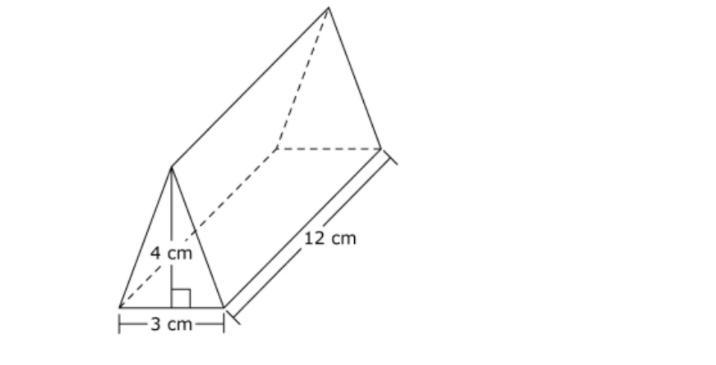 Look At The Triangular Prism Below. Each Triangular Face Of The Prism Has A Base Of 3 Centimeters (cm)and