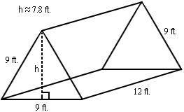 What Is The Approximate Surface Area Of This Right Prism With Triangular Bases?