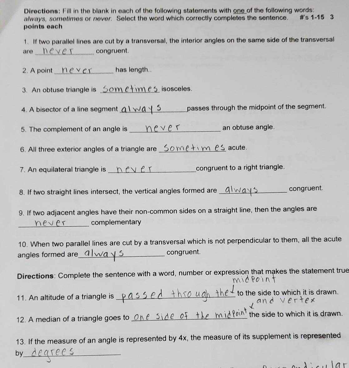 Can Someone Check My Answers For My Homework Im Not Sure I Did It Right