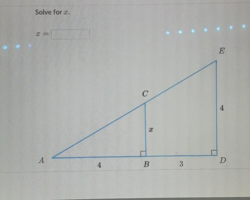 SOLVE FOR X PLEASEE HELP