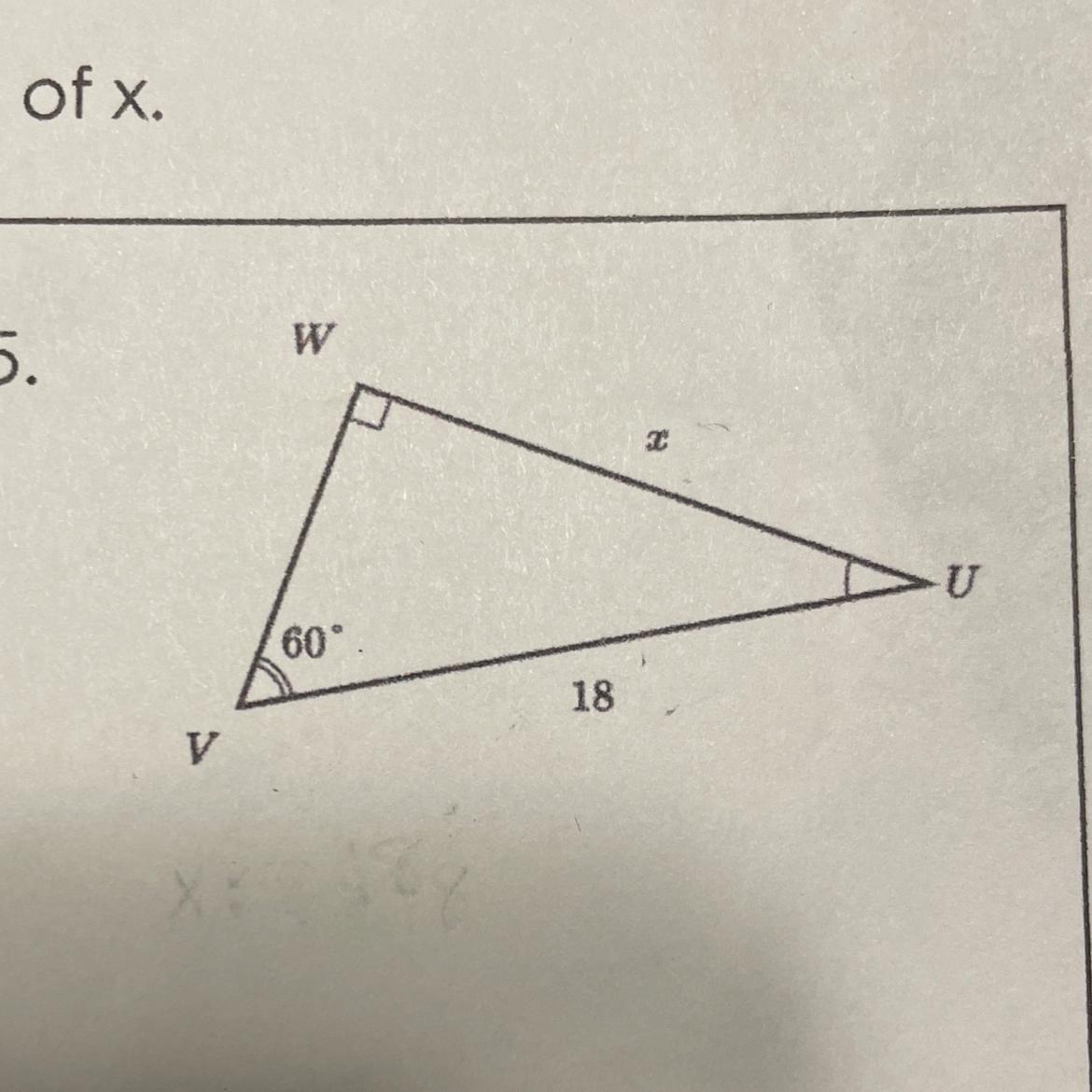 Find The Exact Value Of X.