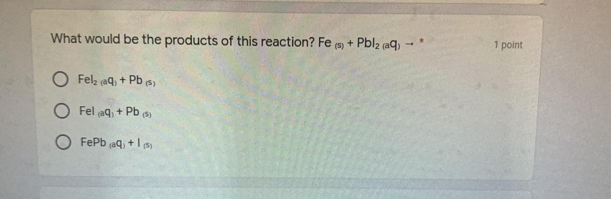 What Would Be The Products Of This Reaction?