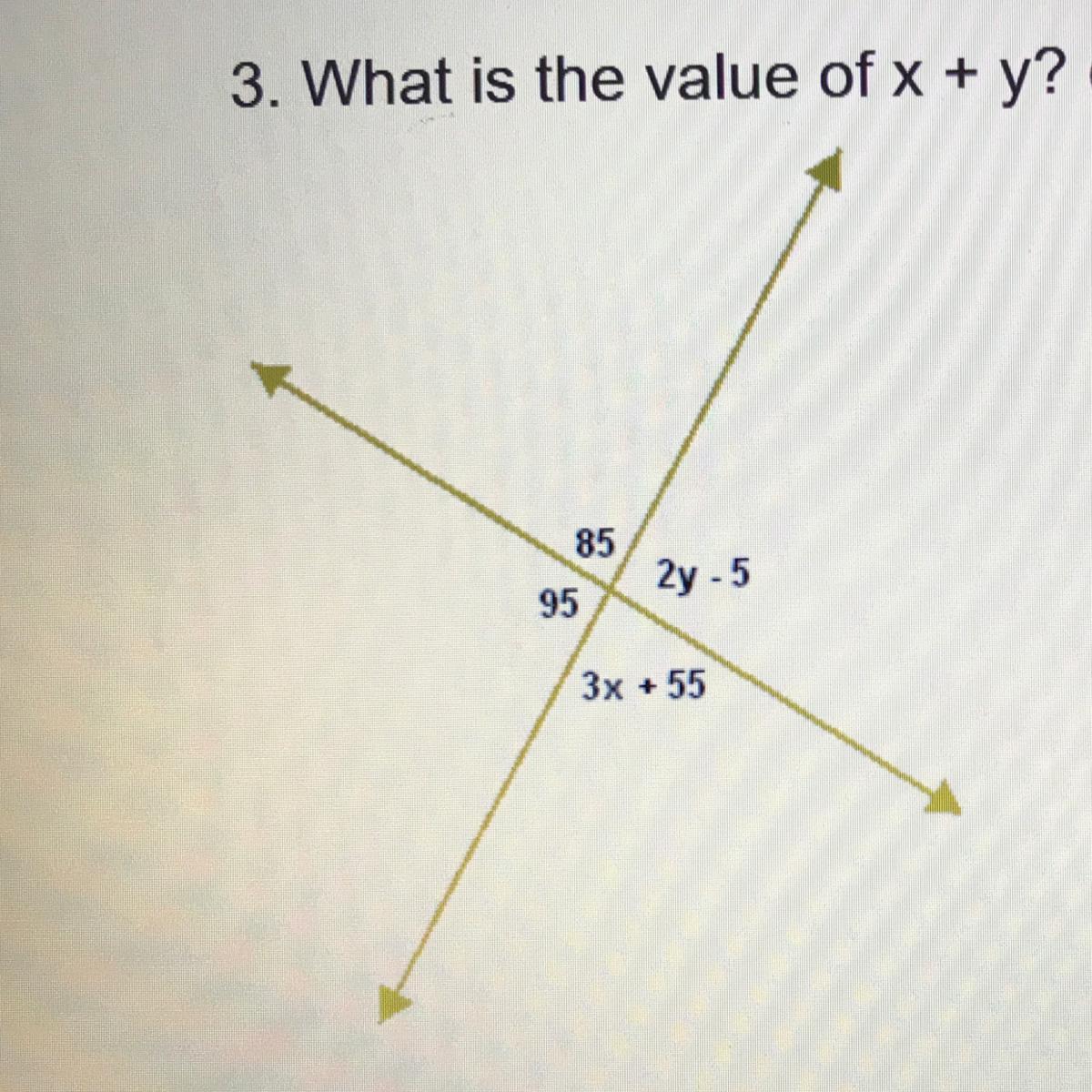 3. What Is The Value Of X + Y?