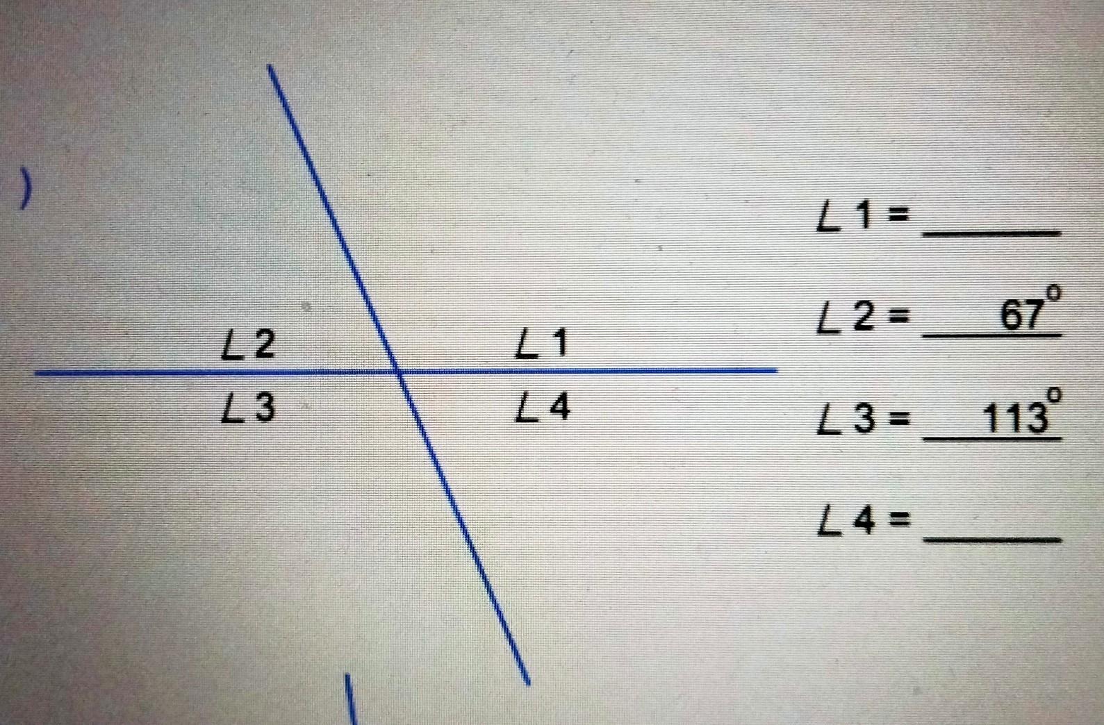 Find The Missing Vertical Angles.