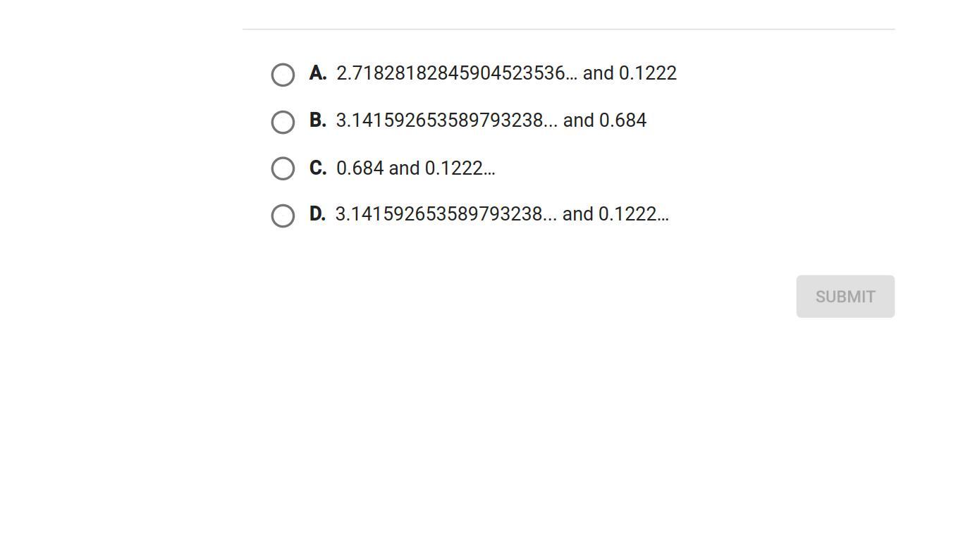 Which Pair Do Both Decimals Represents Rational Numbers?