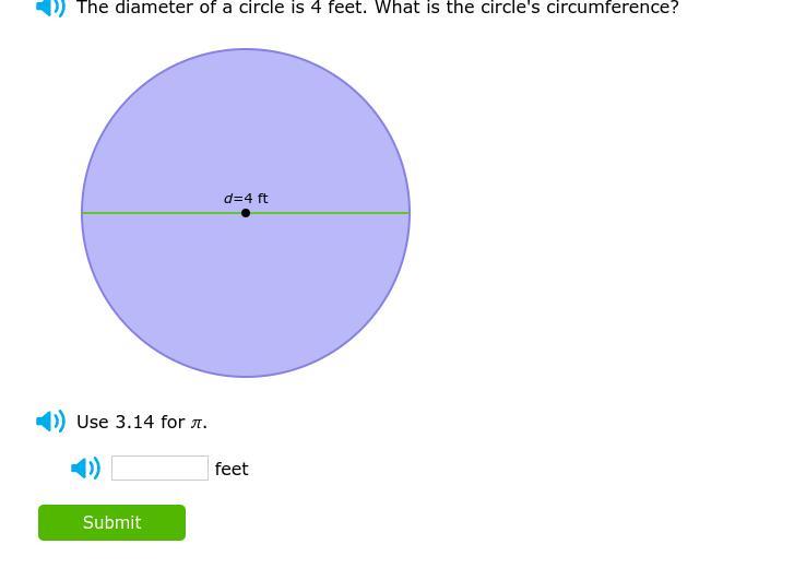 The Diameter Of A Circle Is 4 Feet. What Is The Circle's Circumference?