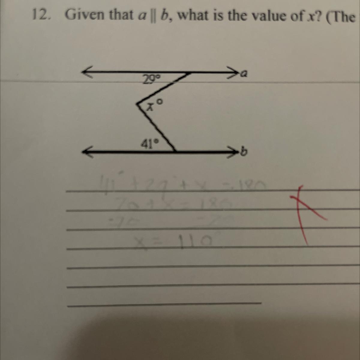 12. Given That A || B, What Is The Value Of X? (The Fi290ToI415