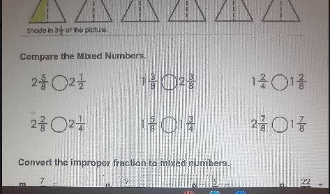 Compare The Mixed Numbers. Convert The Imroner Fraction To Mixed Nu
