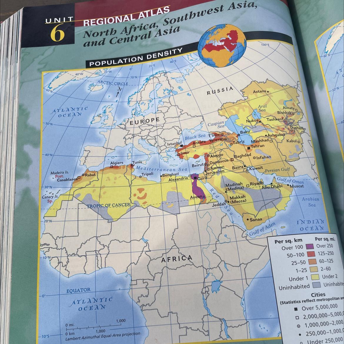 6. Location Study The Populationdensity Map On Page 412. Whereare The Largest Concentrations Ofpeople