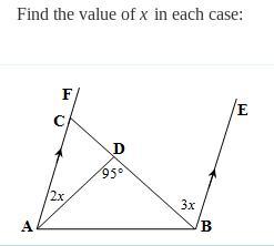 Find The Value Of X In Each Case. Will Be Posting More Questions Soon.