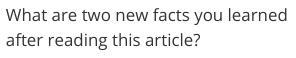 Science Question! Please Read The Article And Give 2 New Facts (not About Continental Drift Please)!