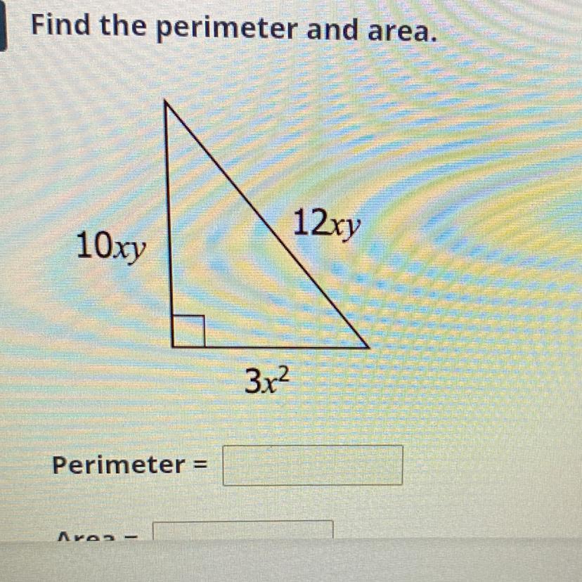 FIND THE PERIMETER AND AREA 