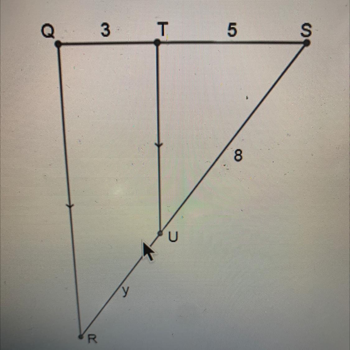 Determine The Value Of Y.Question 14 Options:A) 4.8B) 1.875C) 13.3D) 3