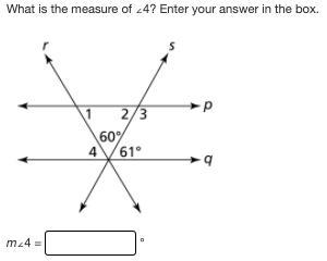 What Is The Measure Of 4? Enter Your Answer In The Box.