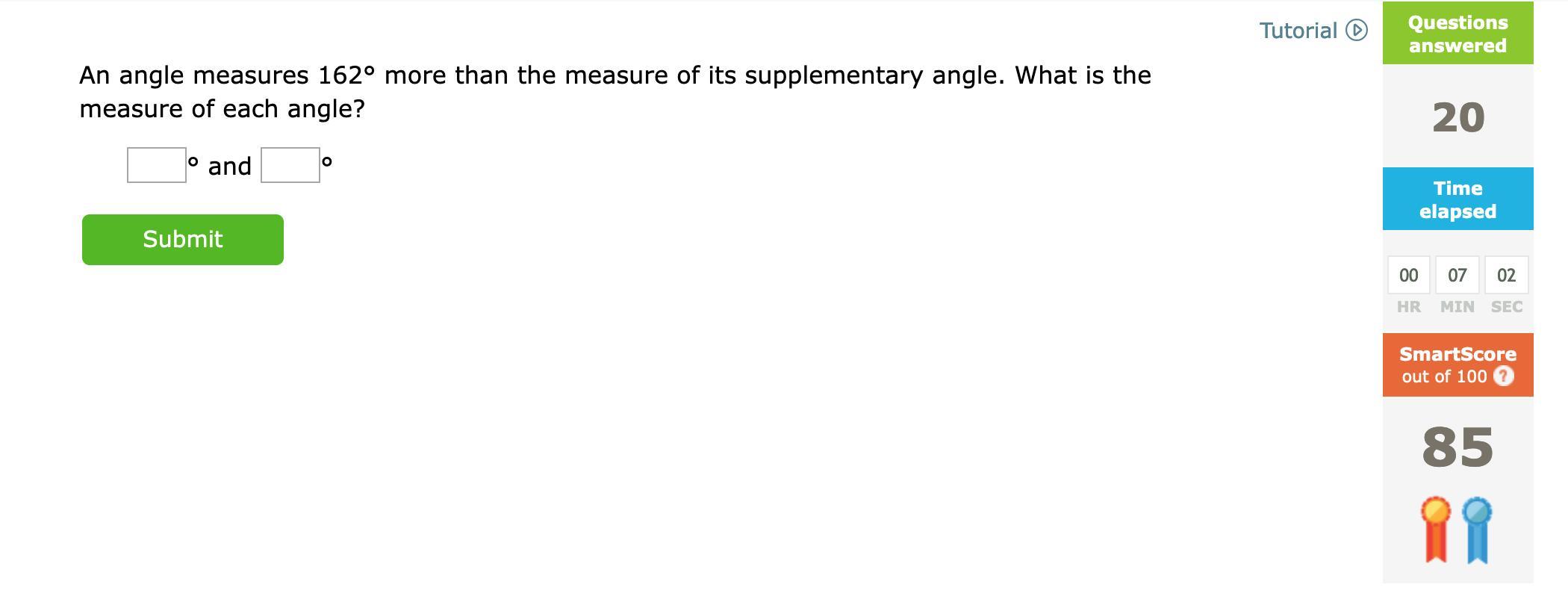 Quickly Help Please!!! An Angle Measures 162 More Than The Measure Of Its Supplementary Angle. What Is