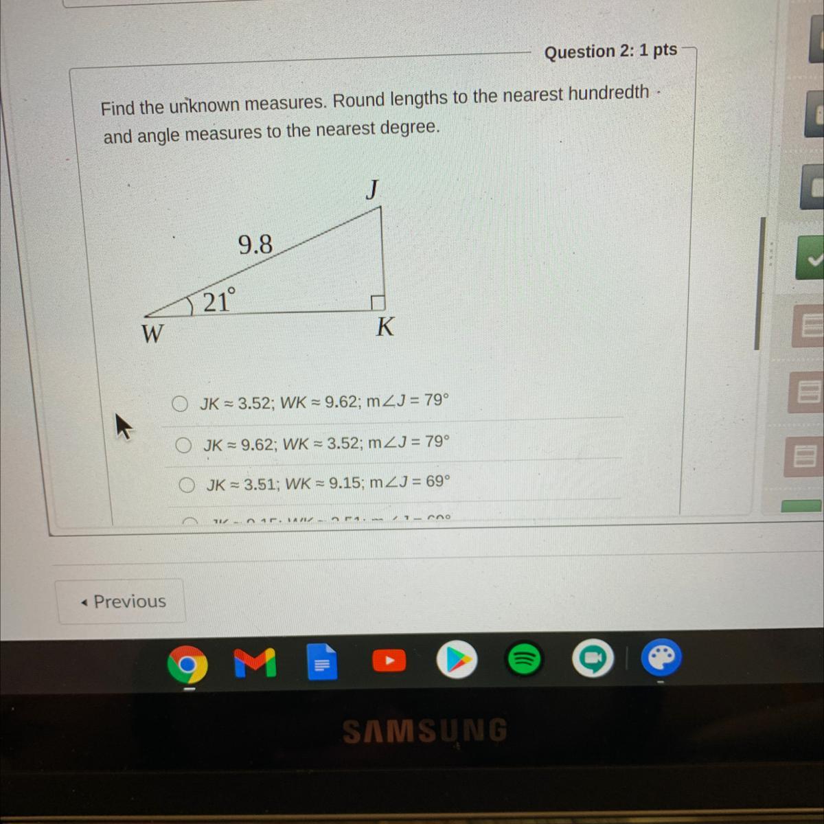 Find The Unknown Measures. Around Lengths To The Nearest Hundredth And Angle Measures To The Nearest