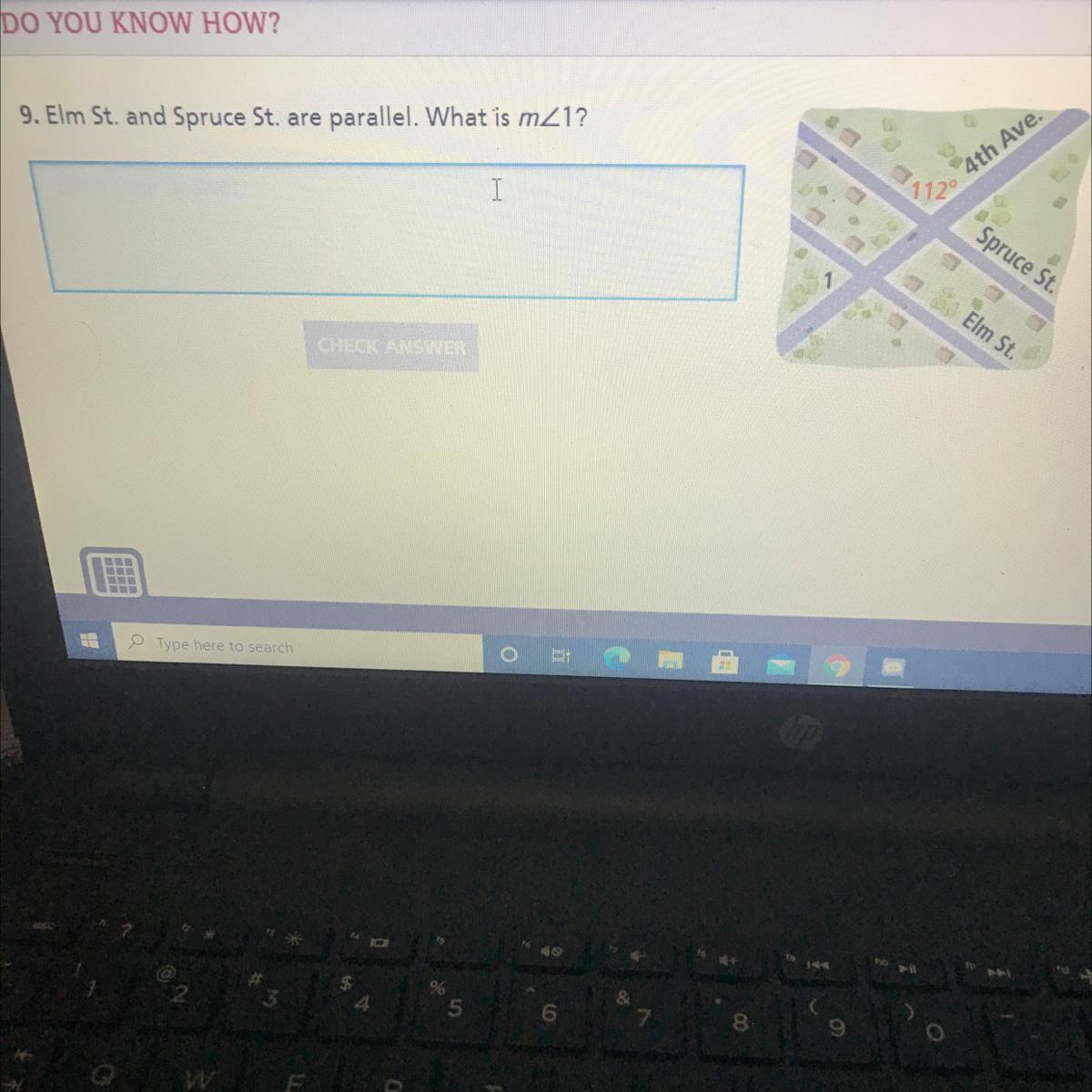 Elm St. And Spruce St. Are Parallel What Is M&lt;1