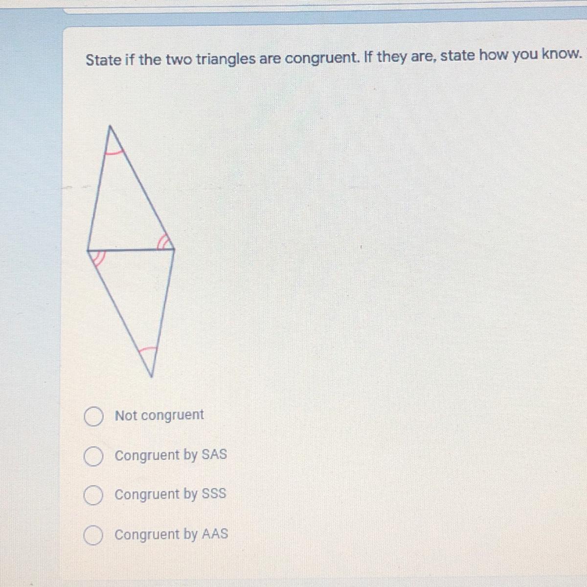 State If The Two Triangles Are Congruent. If They Are, State How You Know. (look At The Picture)