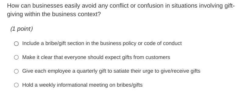 How Can Businesses Easily Avoid Any Conflict Or Confusion In Situations Involving Gift-giving Within