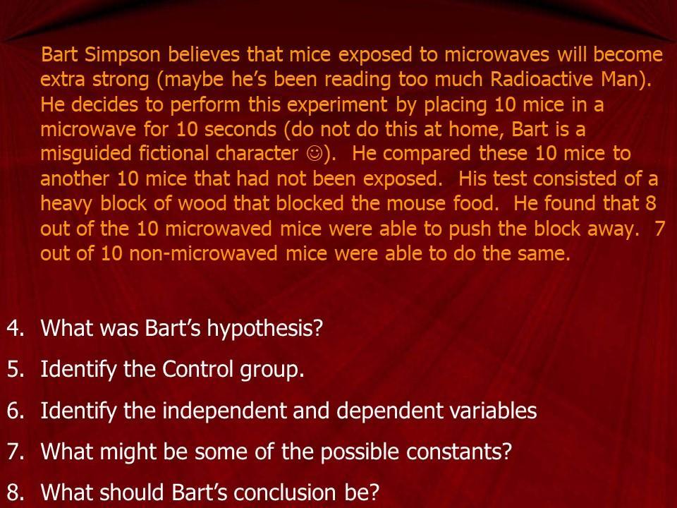 Help Please 20 Points1 .what Was Brat Hypothesis ?2 .identify The Control Group?3 .Identify The Independent