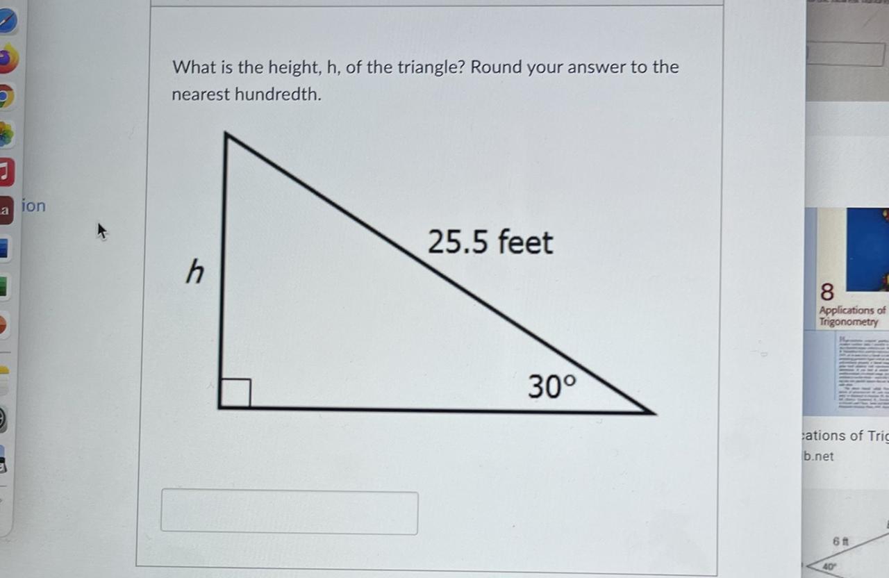 What Is The Height Of H Of The Triangle?