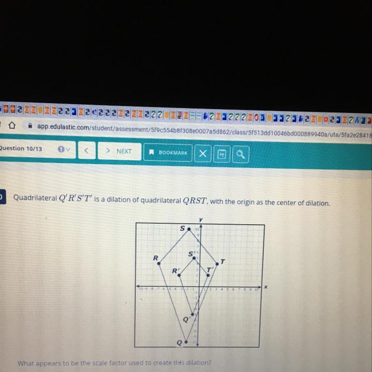 Quadrilateral QRST Is A Dilation If Quadrilateral QRST, With The Origin As The Center Of Dilation.What