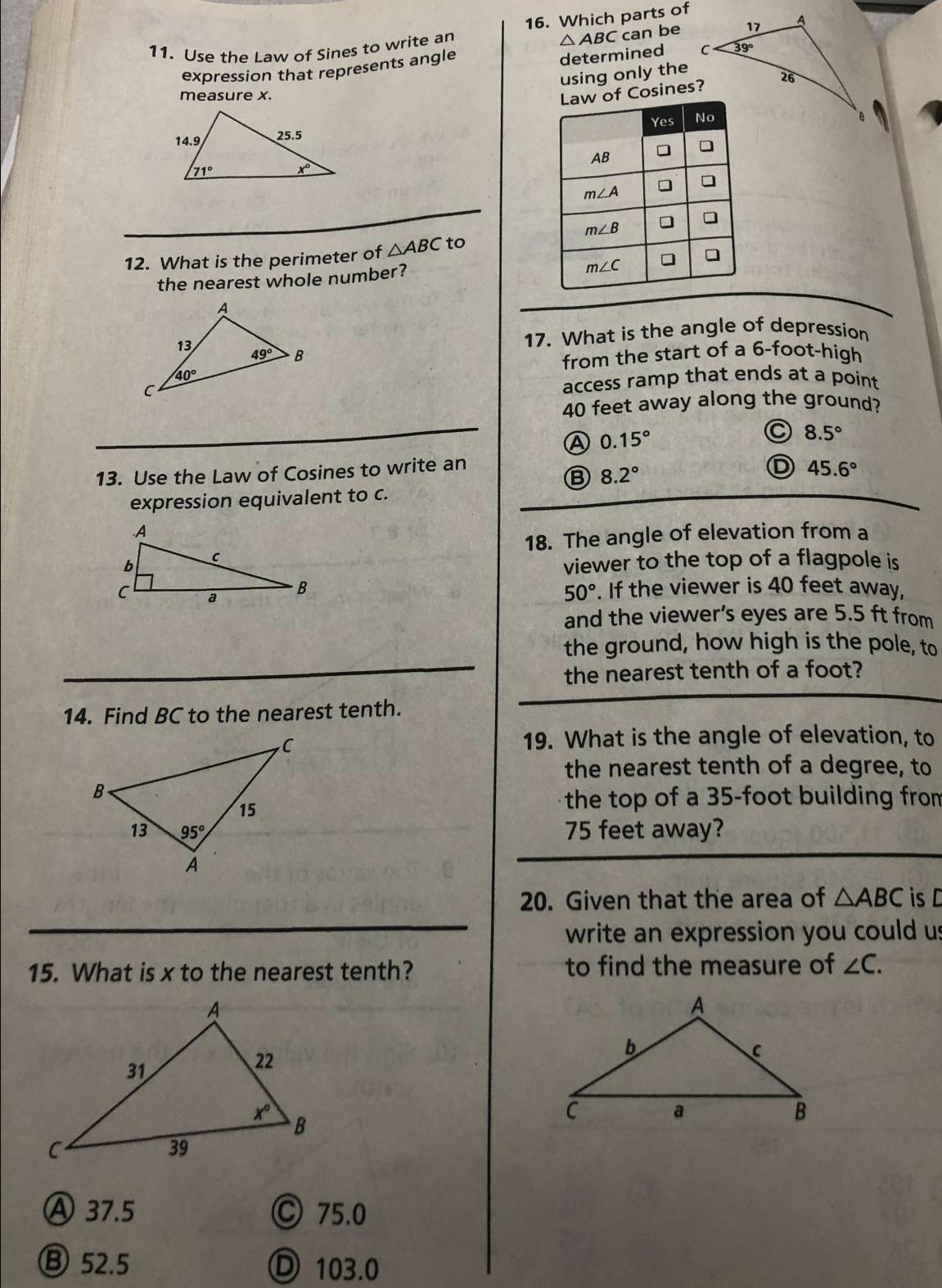 Can You Help Me With Number 14? Thank You I Am Having Trouble With It.