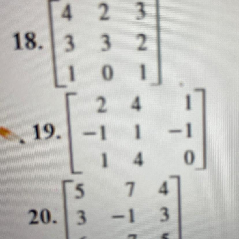 How To Find The Inverse Of The Matrix Question Number 19
