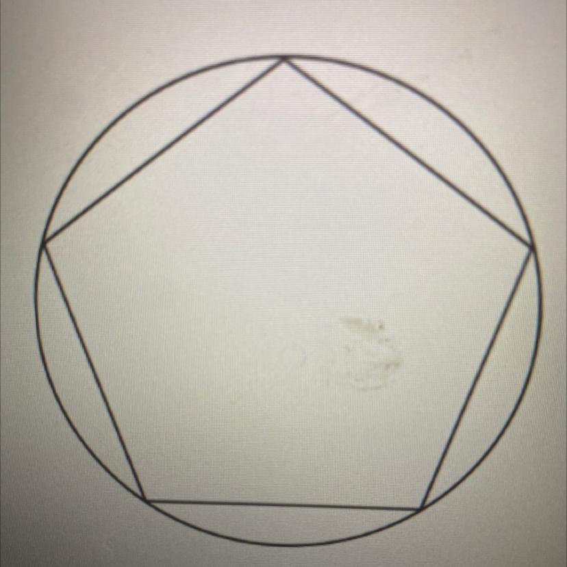 A Regular Pentagon Is Inscribed In A Circle As Shown. 1. Find The Measure Of Minor Arc Cut Off By One
