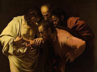 25 POINTS!In 2-3 Sentences, Describe The Ways In Which Caravaggio, The Incredulity Of Saint Thomas Uses