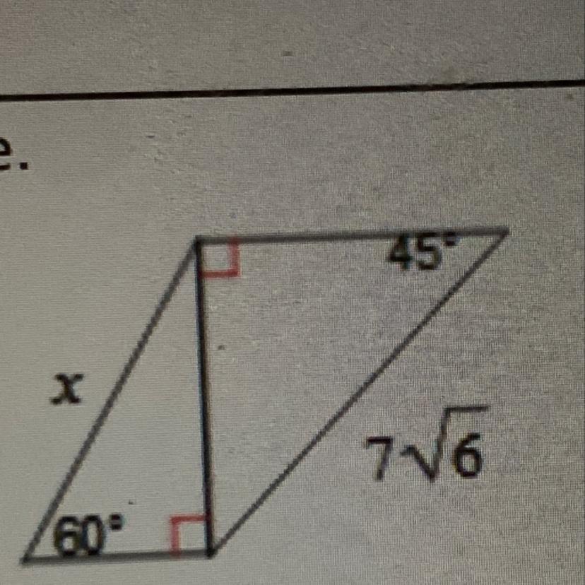 Please Help Me Solve For X, I Am Including A Picture