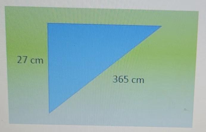 The Missing Side Length In The Right Triangle Is __ Cm.