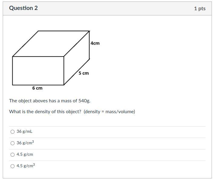 Please Help Me Find The Density For This Object