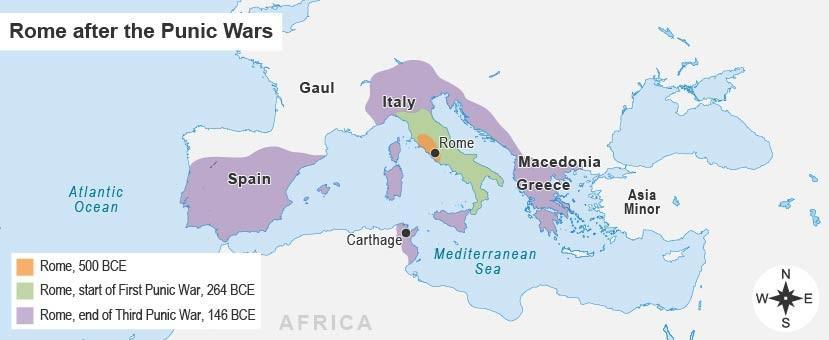 HELP PLZThe Map Shows The Expansion Of The Roman Republic.(BELOW)According To The Map, Which Territory