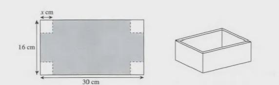 Diagram 3 Shows A Piece Of Rectangularcardboard And An Open Box That Is Made From The Cardboard.The Box