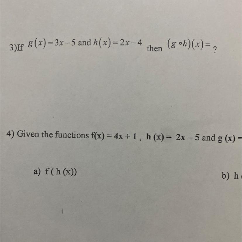 I Need Help With Problem Number 3 Its About Evaluating The Composition Of Functions In Different Representations