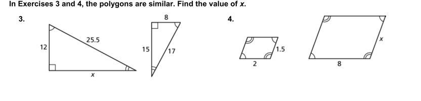 Really Struggling With These Two Question: The Polygons Are Simular Find The Value Of X