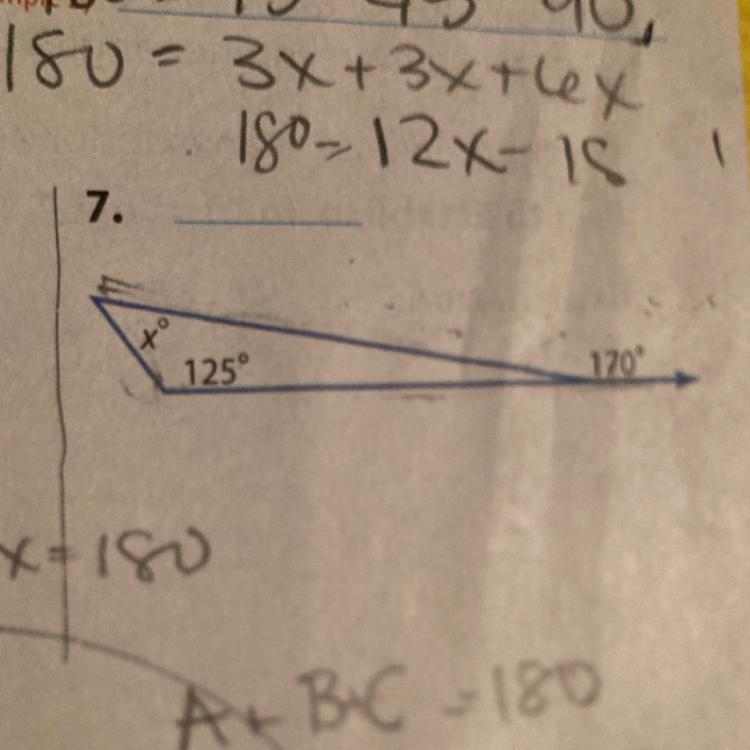 Determine The Value Of X.Please Help!! Number 7! 