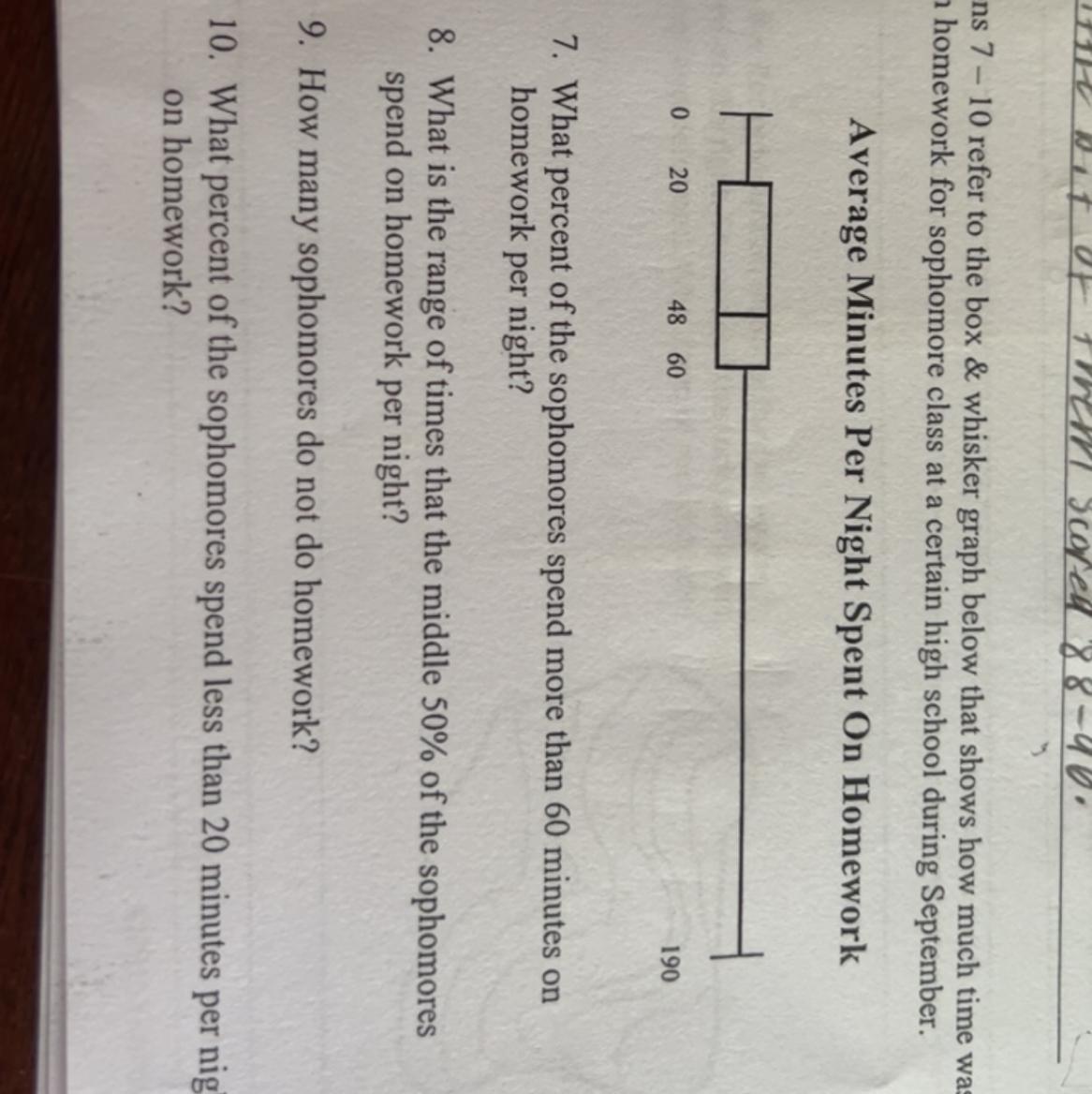 I Need To Know The Answers To Number 7, 8, 9, 10 