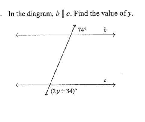 In The Diagram, B || C. Find The Value Of Y