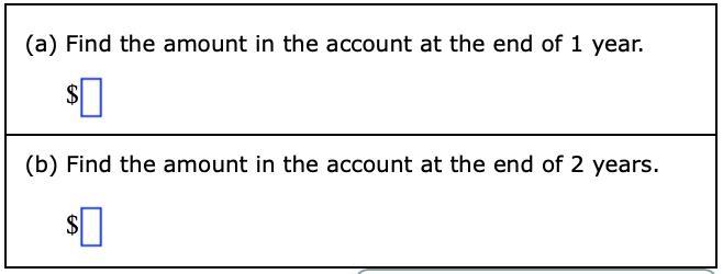 Suppose That $6500 Is Placed In An Account That Pays 3% Interest Compounded Each Year.Assume That No