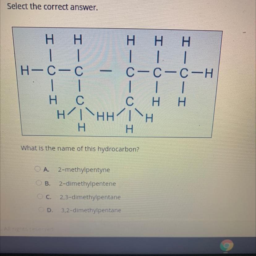 What Is The Name Of This Hydrocarbon?