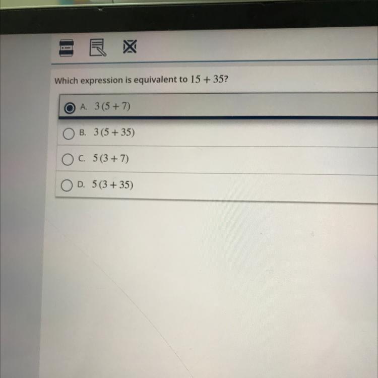 Which Expression Is Equivalent To 15 + 35